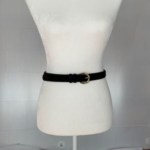 Coach black suede belt 1”